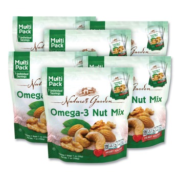 Green Rabbit 7028 1 oz. Pouch Omega-3 Nut Mix (6/Carton)