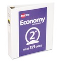  | Avery 05731 Economy 2 in. Capacity 11 in. x 8.5 in. View Binder with 3 Round Rings - White image number 0