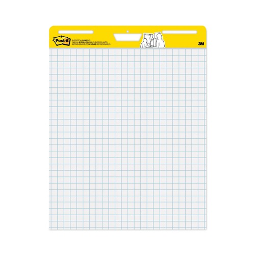 Office Jansan | Post-it Easel Pads Super Sticky 560 25 in. x 30 in. Quadrille Self Stick Easel Pads - White (2/Carton) image number 0