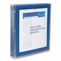 Office Jansan | Avery 17685 3 Round Rings 1 in. Capacity 11 in. x 8.5 in. Flexi-View Binder - Navy Blue image number 1