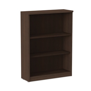 Alera ALEVA634432ES 31.75 in. x 14 in. x 39.38 in. Valencia Series 3-Shelf Bookcase - Espresso