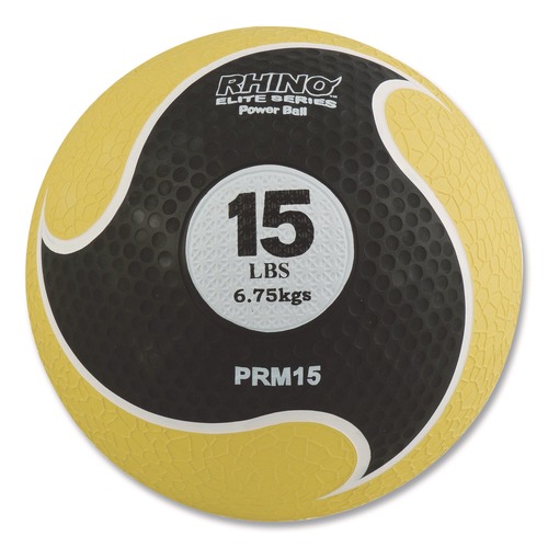Toys | Champion Sports PRM15 Rhino Elite 15 lbs. Medicine Ball - Yellow image number 0
