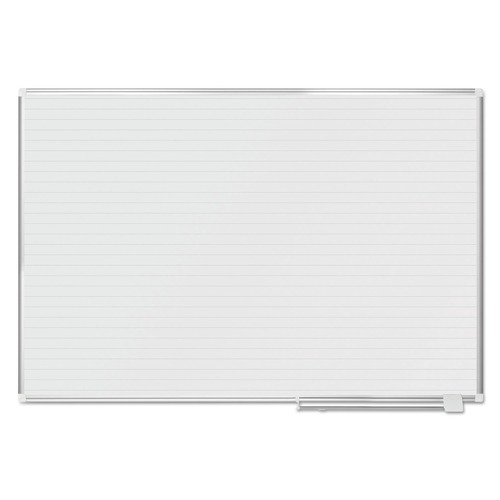 Office & Office Supplies | MasterVision MA2794830 72 in. x 48 in. Ruled Magnetic Dry Erase Planning Board - White Lacquered Steel Surface, Silver Aluminum Frame image number 0