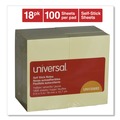 Office Jansan | Universal UNV35692 3 in. x 5 in. Self-Stick Note Pads - Yellow (18/Pack) image number 1