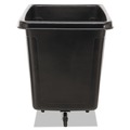 Trash & Waste Bins | Rubbermaid Commercial FG461600BLA 119.7 gal. 500 lbs. Capacity Plastic/Metal Cube Truck - Black image number 2