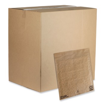 Pregis EverTec 12 in. x 15 in. No. 5 Self-Adhesive Closure Kraft Paper Curbside Recyclable Padded Mailer - Brown (100/Carton)