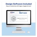Office Jansan | Avery 71203 The Mighty Badge 3 in. x 1 in. Horizontal Inkjet Name Badge Holder Kit - Gold (10/Pack) image number 4