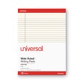 Office Jansan | Universal UNV35882 50-Sheet 8.5 in. x 11 in. Colored Perforated Writing Pads - Wide/Legal Rule, Ivory (1 Dozen) image number 1