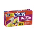 Office Jansan | Hefty 00R88075 1 qt. 1.5 mil. 8 in. x 7 in. Slider Bags - Clear (40/Box) image number 1
