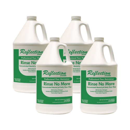 Floor Cleaners | Theochem Laboratories 500257 1 gal. Bottle Rinse-No-More Floor Cleaner - Lemon Scent (4/Carton) image number 0