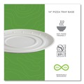 Food Trays, Containers, and Lids | Eco-Products EP-SCPTR14NFA 14 in. Diameter Vanguard Molded Fiber Sugarcane Pizza Tray - White (50/Carton) image number 7