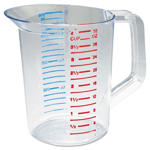 Beverage Serveware | Rubbermaid Commercial FG321600CLR Bouncer 32 oz. Measuring Cup - Clear image number 0