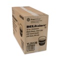 Food Trays, Containers, and Lids | Pactiv Corp. YL2512B Newspring DELItainer 4.55 in. Diameter x 2.45 in. H 12 oz. Plastic Microwavable Container - Black/Clear (240/Carton) image number 1