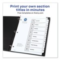 Office Jansan | Avery 11132 Ready Index 11 in. x 8.5 in. 8-Tab 1 to 8 Customizable TOC Dividers - Black and White (1-Set) image number 3