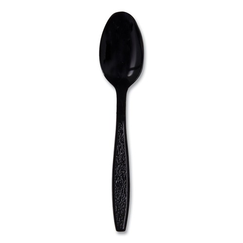 Cutlery | SOLO GDR7TS-0004 Guildware Cutlery Extra Heavyweight Plastic Teaspoons - Black (1000/Carton) image number 0