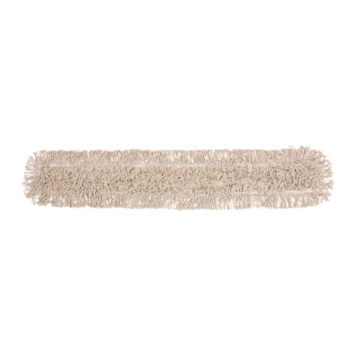 Mops | Boardwalk BWK1048 48 in. x 3 in. Cotton Dust Mop Head - White image number 0