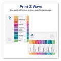 Office Jansan | Avery 11135 Ready Index 11 in. x 8.5 in. 10-Tab 1 to 10 Customizable TOC Multicolor Tab Dividers - White/Traditional Color Tabs (1-Set) image number 2