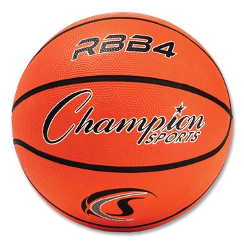 Champion Sports No. 6 Intermediate Size Rubber Sports Ball For Basketball - Orange