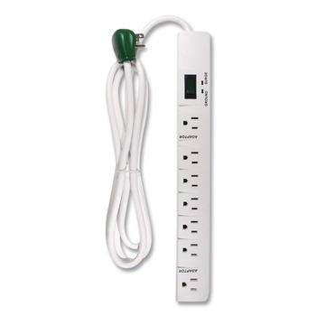 GoGreen Power GG-17636 6 ft. Cord 1,200 Joules 7-Outlet Surge Protector - White
