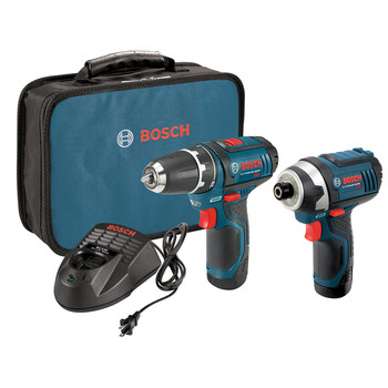 POWER TOOLS | Factory Reconditioned Bosch CLPK22-120-RT 12V Max Lithium-Ion 3/8 in. Cordless Drill/Driver and Impact Driver Combo Kit (2 Ah)