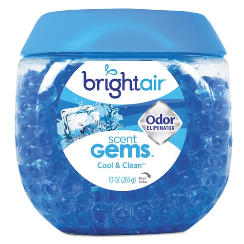 Odor Control | BRIGHT Air BRI 900228 10 Oz. Scent Gems Odor Eliminator - Cool And Clean, Blue (6/Carton) image number 0