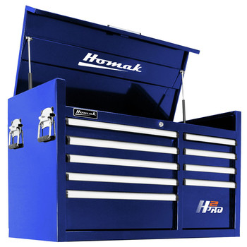 TOOL CHESTS | Homak BL02041091 41 in. H2Pro Series 9 Drawer Top Chest (Blue)