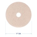 Cleaning & Janitorial Accessories | Boardwalk BWK4017NHE 17 in. Diameter Natural Hog Hair Burnishing Floor Pads - Tan (5/Carton) image number 6