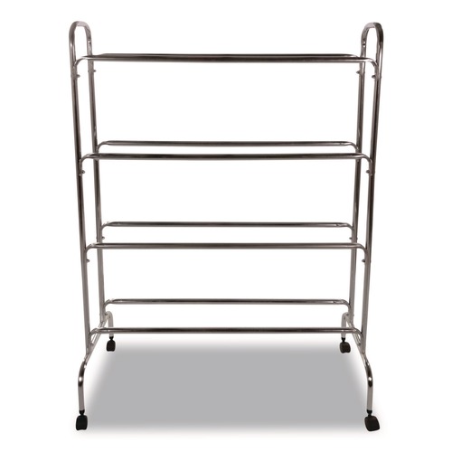 Utility Carts | Champion Sports BRC4 17 in. x 41 in. x 53 in. 132 lb Capacity Powder-Coated Ball Cart - Silver image number 0