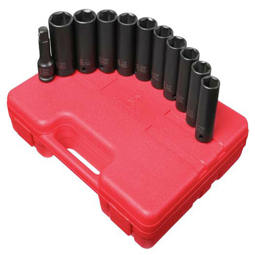 Socket Sets | Sunex 2611 11-Piece 1/2 in. Drive Extra Thin Wall Deep Impact Socket Set image number 0