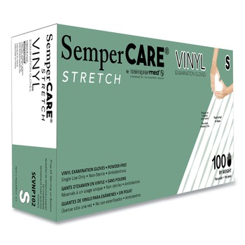 SemperCare Stretch Vinyl Examination Gloves (1000/Carton)