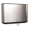 Cleaning & Janitorial Supplies | Tork 465500 14 in. x 5.13 in. x 9.88 in. Image Design Mini Jumbo Bath Tissue Roll Dispenser - Stainless Steel image number 2