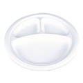 Bowls and Plates | SCT 18163WPF 10 in. Diameter 3-Compartment ChampWare Molded Fiber Plate Tableware - White (500/Carton) image number 0