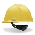 Hard Hats | MSA 477484 V-Gard Slotted Cap with Fas-Trac III Suspension - Yellow image number 2