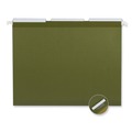 Office Jansan | Universal UNV24113 1/3-Cut Tabs Letter Size Deluxe Reinforced Recycled Hanging File Folders - Standard Green (25/Box) image number 2