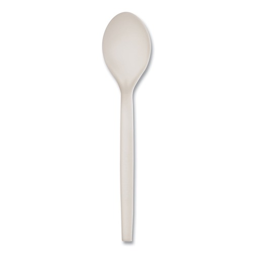 Early Labor Day Sale | WNA EPS003 Plant Starch Spoon - 7-in (50/Pack, 20 Pack/Carton) image number 0