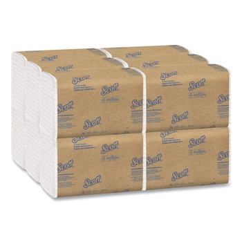 Scott 01510 10.13 in. x 13.15 in. 1-Ply Essential C-Fold Towels - White (12 Packs/Carton)