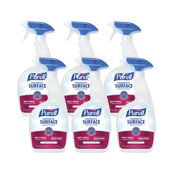 PURELL 32 oz. Bottle with Spray Trigger Attached Foodservice Surface Sanitizer - Fragrance Free (6/Carton)