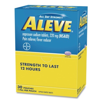 Aleve Pain Reliever Tablets Refill Packs (30/Box)