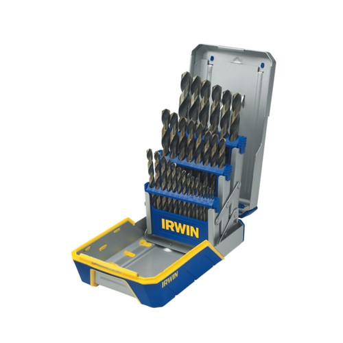 Drill Driver Bits | Irwin Hanson 3018005 29-Piece Black & Gold Metal Index Drill Bit Set image number 0