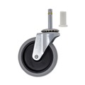 Jobsite Accessories | Rubbermaid Commercial FG3424L60000 Thermoplastic Rubber Replacement Swivel 4 in. Wheel Bayonet Casters - Black image number 0