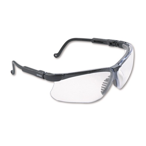 Eye Protection | Honeywell Uvex S3200 Genesis Wraparound Safety Glasses - Black Plastic Frame/Clear Lens image number 0