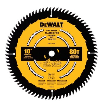Dewalt 10 in. 80T Tungsten Carbide-Tipped Steel Fine Finish Circular Saw Blade