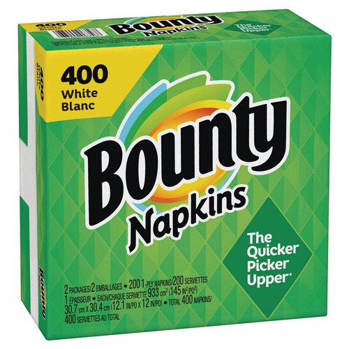 Tabletop and Serveware | Bounty 80335351 12.1 in. x 12 in. 2-Ply Quilted Napkins - White (4/Carton) image number 0