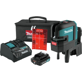 Makita Sk106dnax 12v Max Cxt Lithium Ion Cordless Self Leveling Cross Line 4 Point Red Beam Laser Kit 2 Ah Cpo Outlets