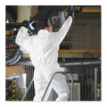 Bib Overalls | Ansell KCC 46112 A30 Elastic-Back and Cuff Hooded Coveralls - Medium, White (25/Carton) image number 5