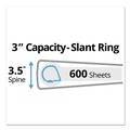 Office Jansan | Avery 17041 11 in. x 8.5 in. 3 in. Capacity 3-Rings Durable View Binder with DuraHinge and Slant Rings - Black image number 2
