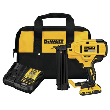 Factory Reconditioned Dewalt 20V MAX XR 18 Gauge Cordless Brad Nailer Kit (2 Ah)