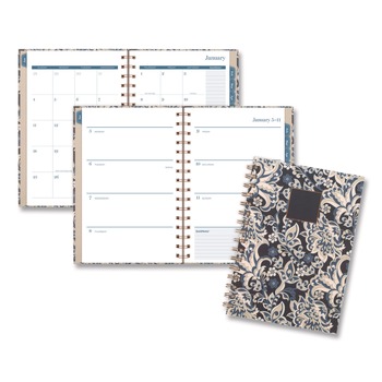AT-A-GLANCE 8.5 in. x 5.5 in. 12-Month (Jan-Dec 2026) Elizabeth Weekly/Monthly Planner - Blue Cover