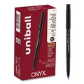 Pens | uni-ball 60041 ONYX Extra-Fine 0.5 mm Roller Ball Pen - Black/Blue Barrel (1-Dozen) image number 0