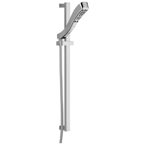 Bathtub & Shower Heads | Delta 51552 H2Okinetic 4-Setting Slide Bar Hand Shower (Chrome) image number 0